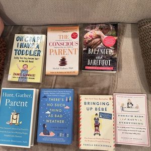 Parenting book lot - hunt gather parent, conscious parent, etc